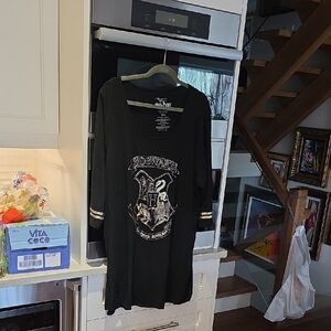 Warner Bros. Black Hogwarts Crest Long Sleeve Dress